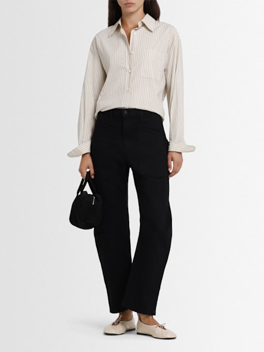 Nili Lotan: Shon wide leg jeans - ブラック - women_1 | Luisa Via Roma