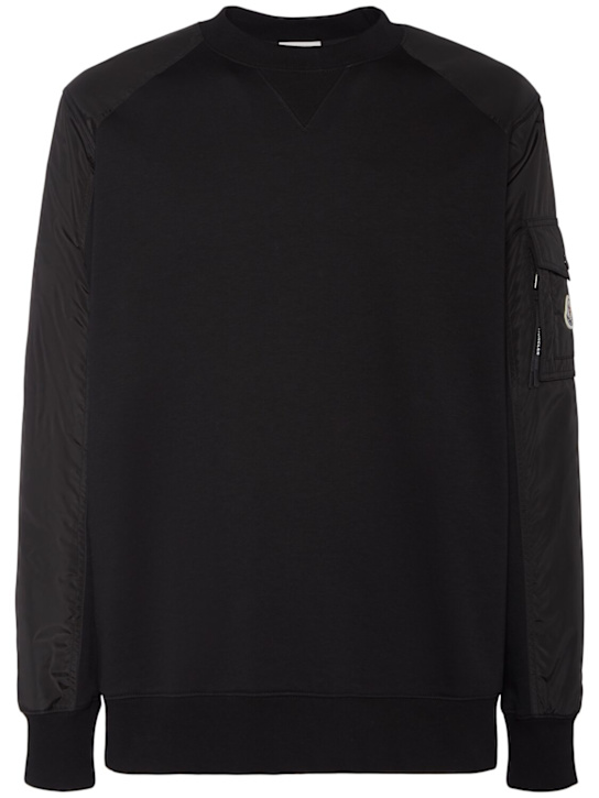 Moncler: Cotton blend sweatshirt - men_0 | Luisa Via Roma