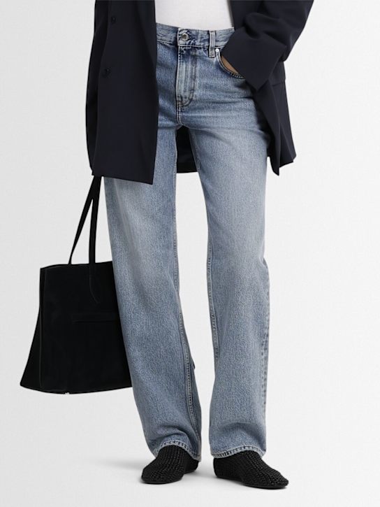 Toteme: 10mm Woven leather ballerina flats - Black - women_1 | Luisa Via Roma