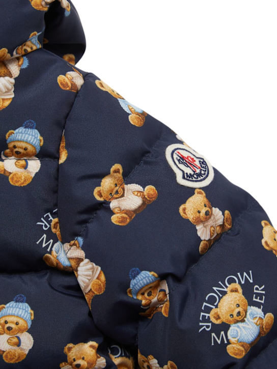 Moncler: Semenat printed tech down jacket - kids-boys_1 | Luisa Via Roma