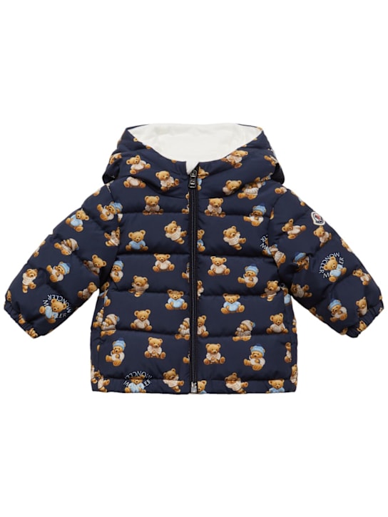 Moncler: Semenat printed tech down jacket - kids-boys_0 | Luisa Via Roma