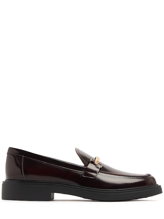 Tod's: 20mm Brushed leather loafers - women_0 | Luisa Via Roma