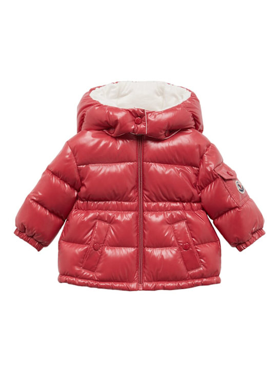 Moncler: Maire nylon down jacket - Coral Pink - kids-girls_0 | Luisa Via Roma