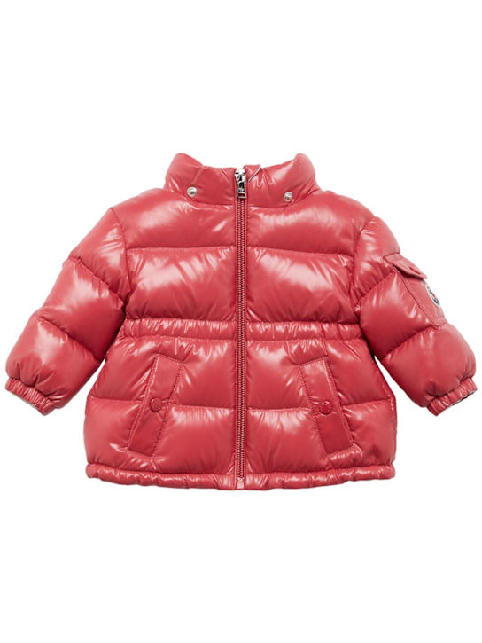 Moncler: Maire nylon down jacket - Coral Pink - kids-girls_1 | Luisa Via Roma