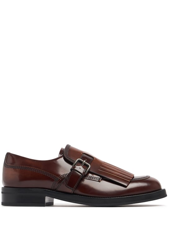 Church's: Piper leather monk shoes - women_0 | Luisa Via Roma