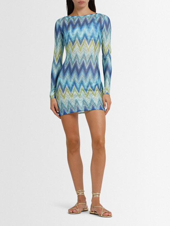 Missoni: Printed degradé long sleeve dress - women_1 | Luisa Via Roma