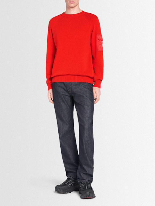 Moncler: Mouliné wool & cashmere sweater - men_1 | Luisa Via Roma