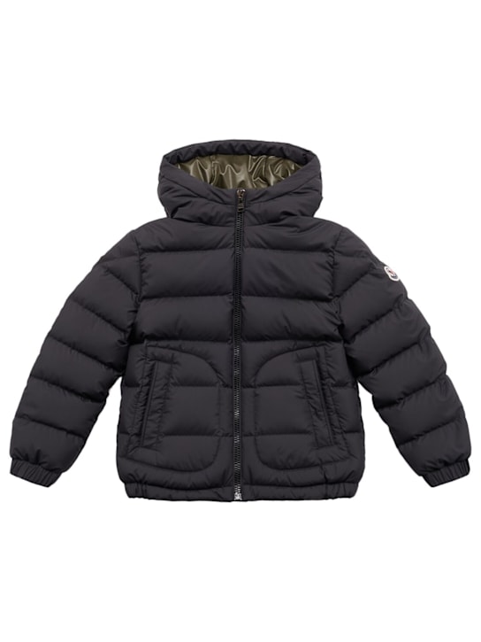 Moncler: Grecois tech down jacket - ブラック - kids-boys_0 | Luisa Via Roma