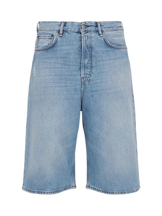 Acne Studios: Judda light blue vintage shorts - Light Blue - men_0 | Luisa Via Roma