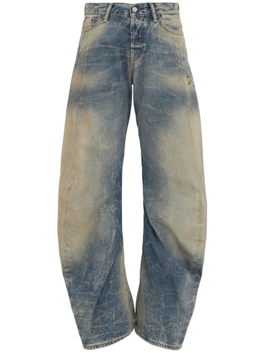 Acne Studios: 5-pocket mid rise organic cotton jeans - women_0 | Luisa Via Roma