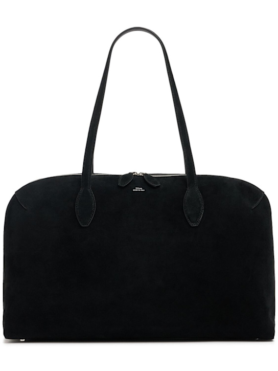 Toteme: Day suede tote bag - Black - women_0 | Luisa Via Roma