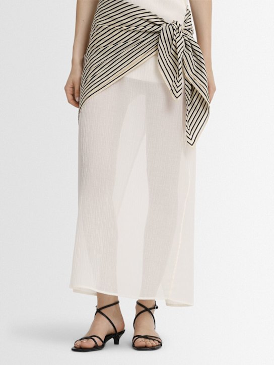 Toteme: 35mm Leather crossover sandals - Black - women_1 | Luisa Via Roma