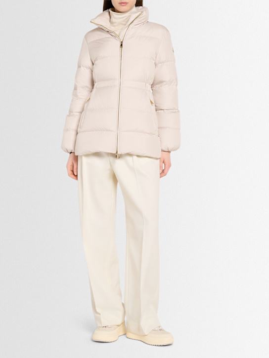Moncler: Brossette tech down jacket - White - women_1 | Luisa Via Roma