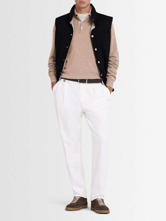 Brunello Cucinelli Cashmere knit l/s polo - Image 2