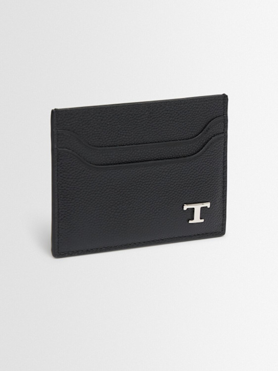 Tod's: T leather card holder - men_1 | Luisa Via Roma