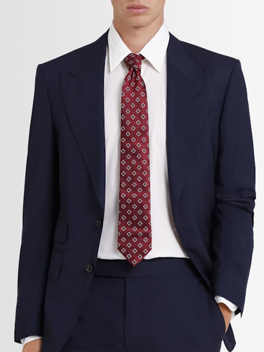 Brunello Cucinelli: Silk tie - Porpora - men_1 | Luisa Via Roma