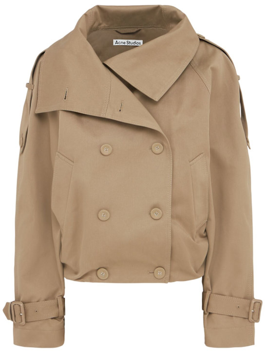 Acne Studios: Organic cotton twill trench coat - women_0 | Luisa Via Roma