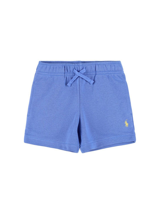 Polo Ralph Lauren: Shorts in felpa con ricamo logo - kids-boys_0 | Luisa Via Roma