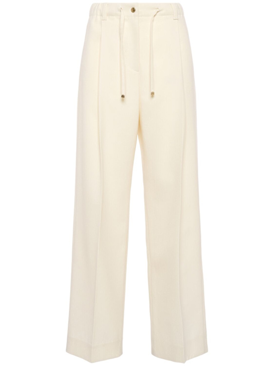 Moncler: Virgin wool tailored pants - women_0 | Luisa Via Roma