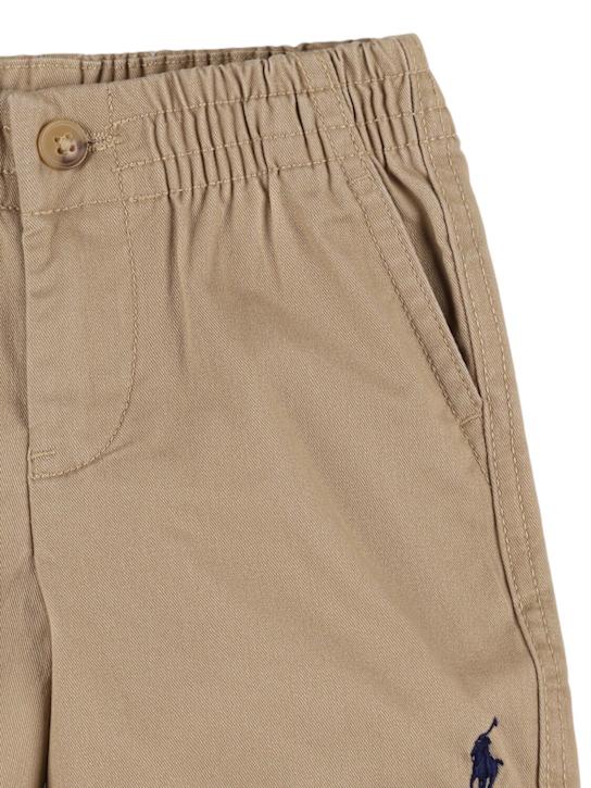 Polo Ralph Lauren: Shorts in misto cotone con logo ricamato - kids-boys_1 | Luisa Via Roma