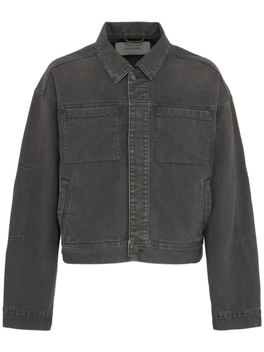 Entire Studios: Gem denim jacket - Stonelight - men_0 | Luisa Via Roma