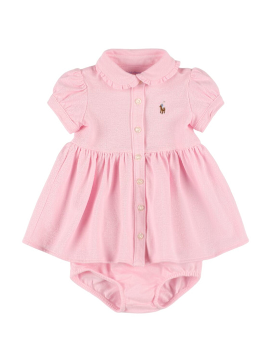 Polo Ralph Lauren: Cotton dress w/diaper cover - kids-girls_0 | Luisa Via Roma