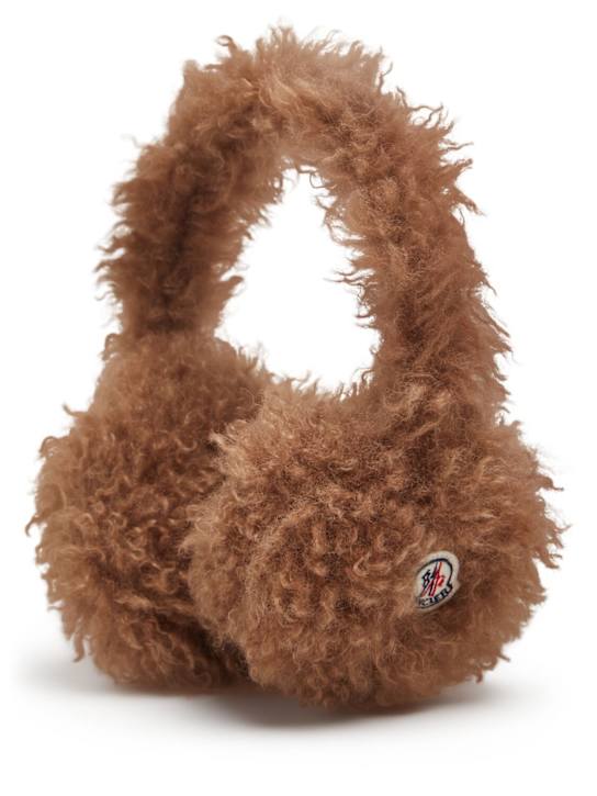 Moncler: Padded tech teddy ear muffs - women_0 | Luisa Via Roma