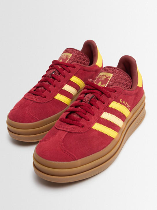 adidas Originals: Sneakers Gazelle Bold con cordones - Rojo/Amarillo - kids-girls_1 | Luisa Via Roma