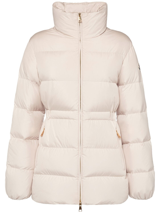 Moncler: Brossette tech down jacket - White - women_0 | Luisa Via Roma