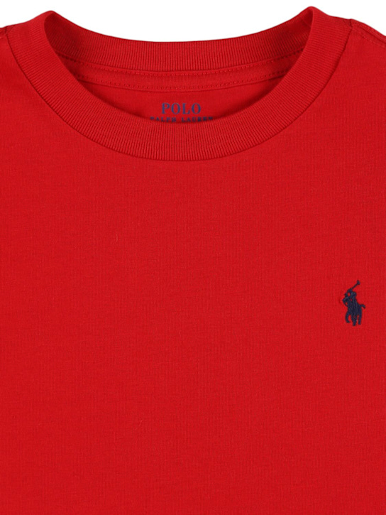 Polo Ralph Lauren: T-shirt in jersey di cotone con ricamo - kids-girls_1 | Luisa Via Roma