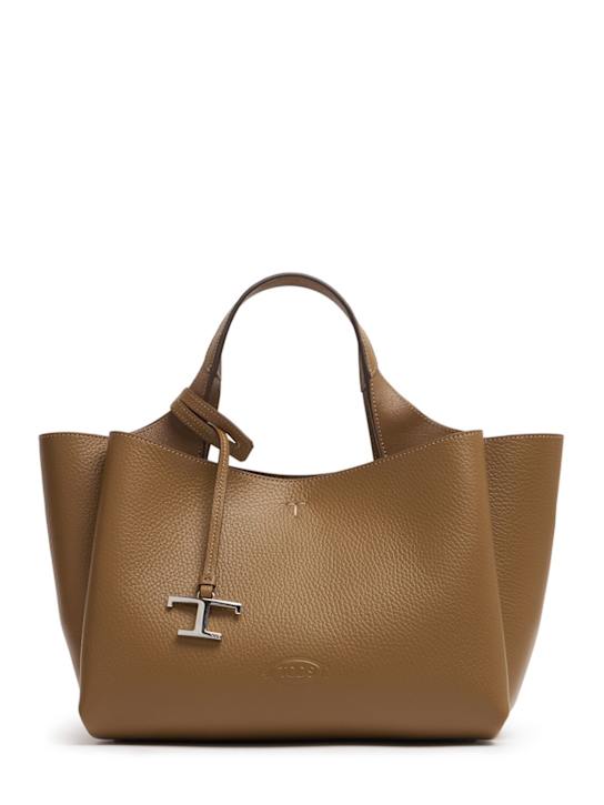Tod's: Mini T Pend leather top handle bag - women_0 | Luisa Via Roma