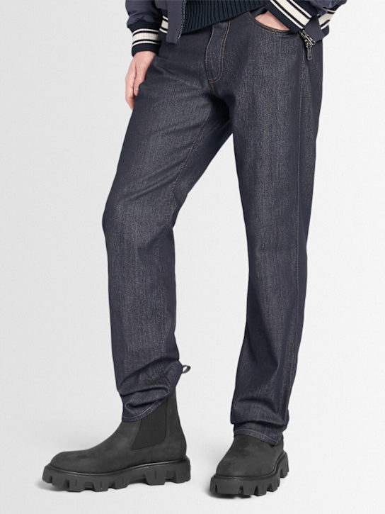 Moncler: Peak City leather Chelsea boots - Black - men_1 | Luisa Via Roma