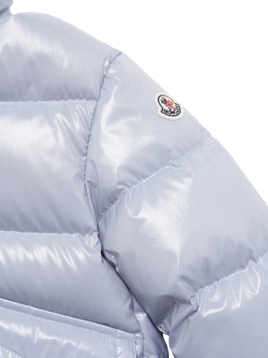 Moncler: Piumino Puivert in techno - Celeste - kids-girls_1 | Luisa Via Roma