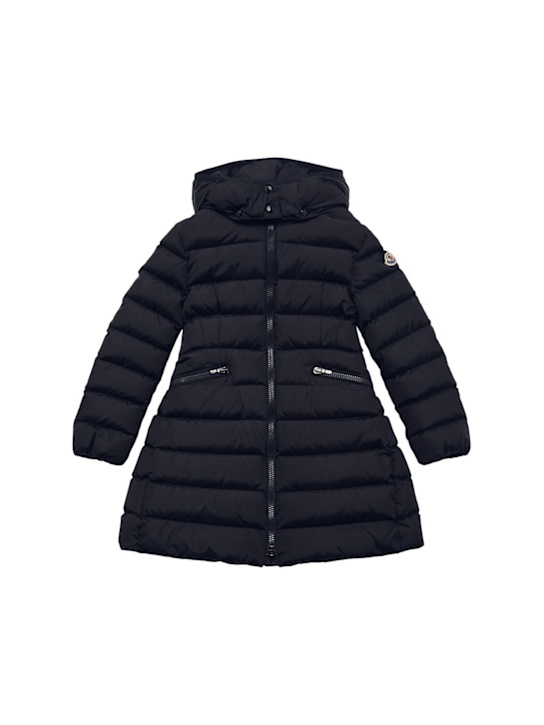 Moncler: Piumino Charpal in nylon - Blu Notte - kids-girls_0 | Luisa Via Roma