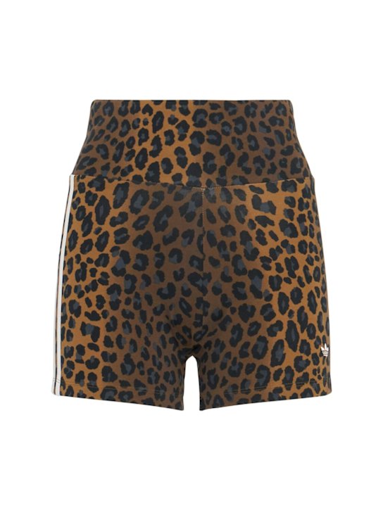 adidas Originals: Leopard print shorts - women_0 | Luisa Via Roma