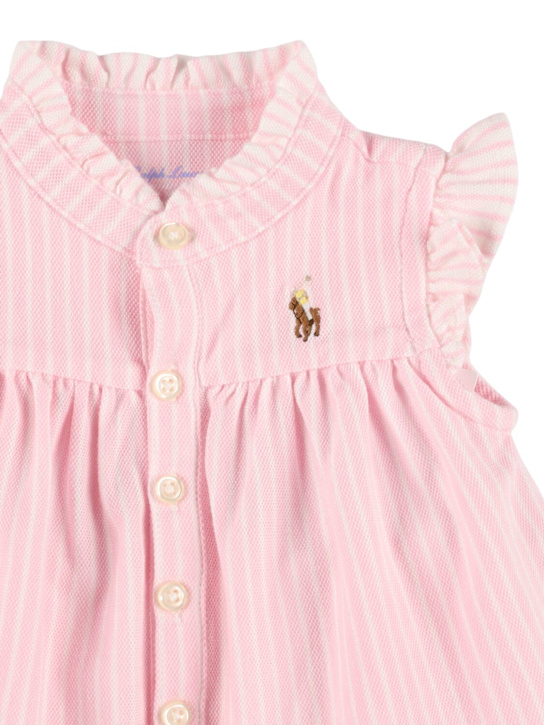 Polo Ralph Lauren: Shorts e camicia in misto cotone - Rosa - kids-girls_1 | Luisa Via Roma