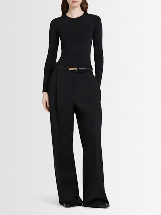 Wolford: Berlin shiny jersey bodysuit - Black - women_1 | Luisa Via Roma