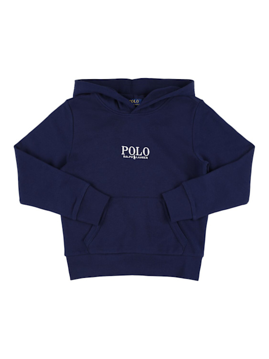 Polo Ralph Lauren: Felpa in misto cotone con cappuccio - kids-boys_0 | Luisa Via Roma