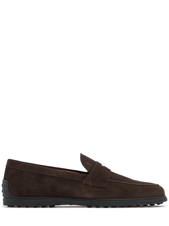 Tod's: Suede loafers - men_0 | Luisa Via Roma