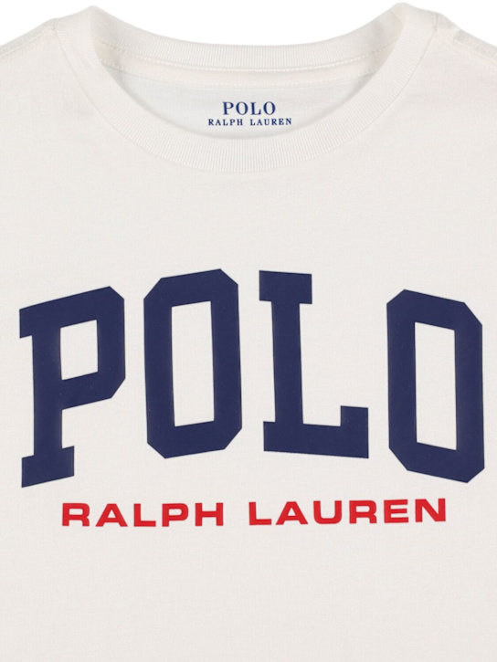 Polo Ralph Lauren: T-shirt in jersey di cotone con logo - kids-boys_1 | Luisa Via Roma