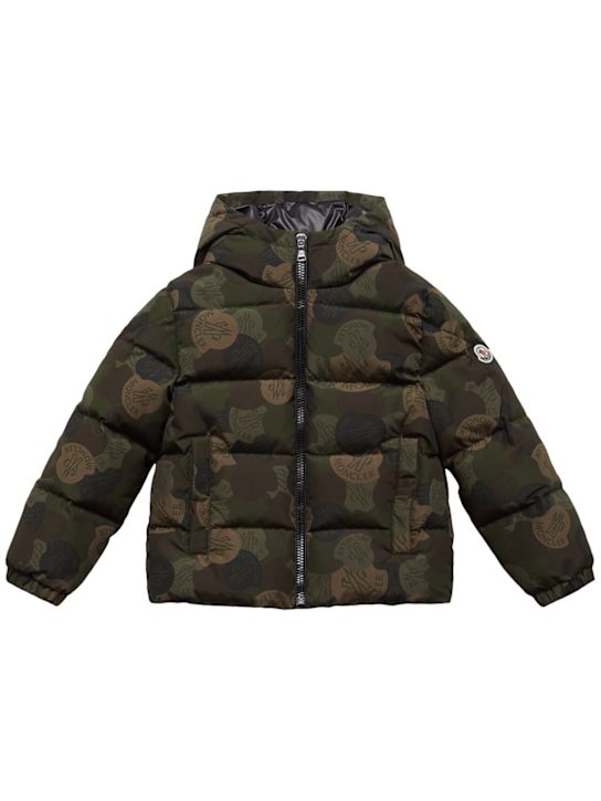 Moncler: Escer tech down jacket - 迷彩 - kids-boys_0 | Luisa Via Roma