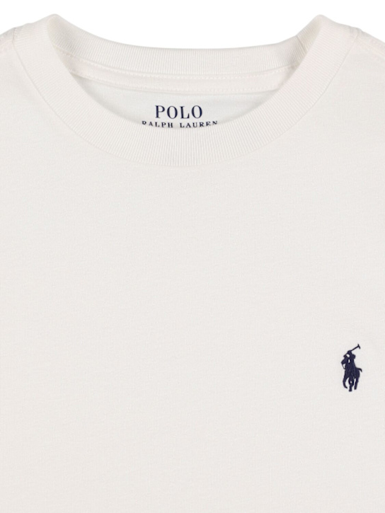 Polo Ralph Lauren: T-shirt in jersey di cotone con logo - kids-girls_1 | Luisa Via Roma