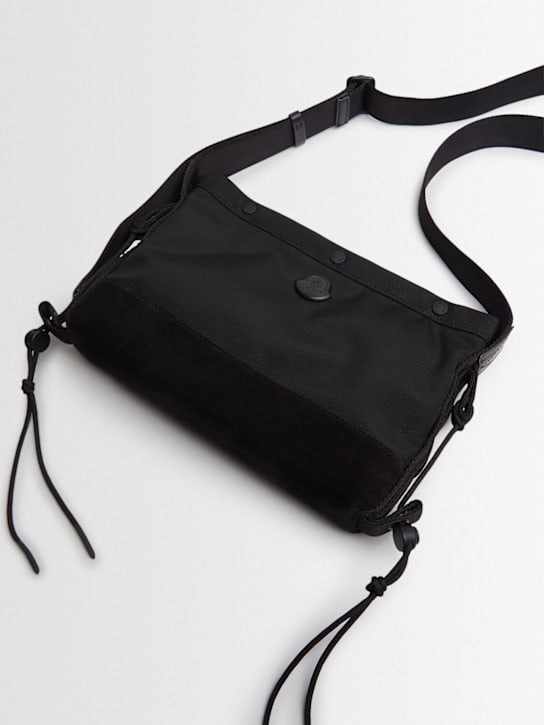 Moncler: New tech water-repellent crossbody bag - Black - men_1 | Luisa Via Roma