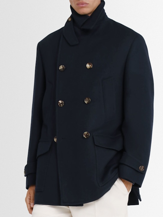 Brunello Cucinelli Double breast wool caban coat - Image 4