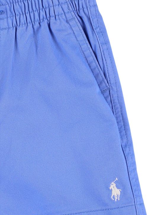 Polo Ralph Lauren: Shorts in misto cotone con logo ricamato - kids-boys_1 | Luisa Via Roma
