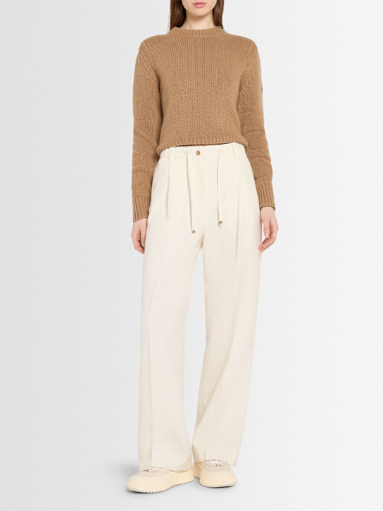 Moncler: Wool & cashmere sweater - Beige - women_1 | Luisa Via Roma