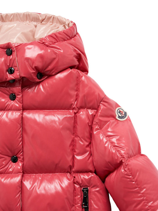 Moncler: Parana nylon down jacket - Coral Pink - kids-girls_1 | Luisa Via Roma