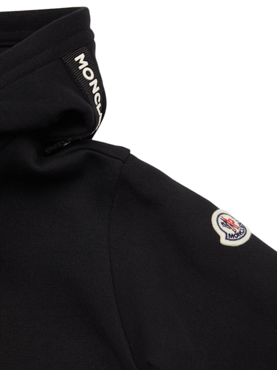 Moncler: Cotton sweatshirt & pants - ブラック - kids-boys_1 | Luisa Via Roma