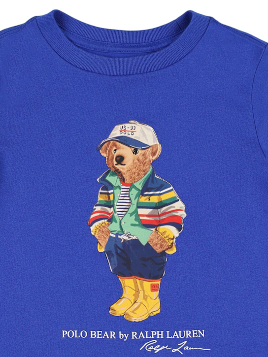 Polo Ralph Lauren: T-shirt in jersey di cotone con stampa - kids-boys_1 | Luisa Via Roma