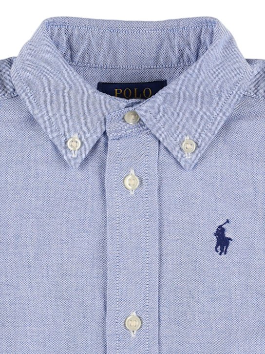 Polo Ralph Lauren: Camicia in popeline di cotone con ricami - kids-boys_1 | Luisa Via Roma